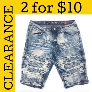 🟡 Lion Dynasty denim jorts jeans shorts